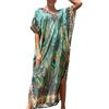 YOUKD Stampa Floreale Caftano Bikini Boho Beach Cover Up Robe Taglia Grossa Loungewear per Le Donne