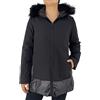 JOPHY & CO. Piumino Donna con Cappuccio e Pelliccia (cod. 881092) (Nero, M)