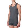 marcLuis - Canotta Spalla Larga in 100% Puro Cotone Jersey Pettinato per Una Morbidissima e freschissima Sensazione sulla Pelle, Confezione da 3 Pezzi, Colore: Grigio, Taglia XXXXL