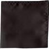 Remo Sartori - Fazzoletto da Taschino Orlato a Mano in Seta Tinta Unita, Made in Italy, Uomo. (Nero)