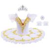 Lito Angels Children's Apparel Lito Angels Vestito tutù Ballerina per Bambina, Bianco, 9-10 Anni 140