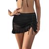 SHEKINI Donna Gonna da Nuoto Elegante Slim Gonna da Bagno Ruched Sportivo Costumi da Bagno Donna Costruito nel Bikini Pantaloni Gonna Corta Vestito da Spiaggia（S，Nero）