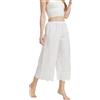 BEAUTELICATE Donna Pantaloncini Sottogonna Vittoriano Pigiama Vittoriano Cotone Medievale Costume Mutande Larga Casual Sottovesti a Pantalone (Avorio - Ricamato Fiore, L)
