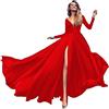 Daikascbny Vestito Donna Elegante Cerimonia Abito da Donna Classico Spalline Banchetto Spaghetti Vintage Eleganti alla Moda Lunghi Vestito da Sera Cocktail Party Abiti Donna Slim Fit
