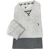 Bip Bip Pigiama per Uomo Maniche Lunghe e Pantaloni Lunghi Modello Girocollo in Caldo Cotone Peso Medio Pesante Art. 6823 (L, Smoky)