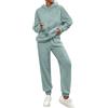 Generico Tute Da Casa Donna Invernali Pile Calda Leggera Tuta In Peluche Curvy Casual Maglione Con Cappuccio E Pantaloni Set Coordinati Completo 2 Pezzi Morbida Complete In Ciniglia Pigiami Tute Calde Per Casa