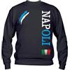 Vestin M-Italy Felpa a Girocollo Uomo & BAMBIN - Napoli - Super vestibilità Top qualità (IT, Testo, XL, Regular, Regular, Nero)