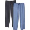 DAVID ARCHY Pigiama da Uomo 100% Cotone, Confortevole Pigiama Corto, Camicia da Notte a Due Pezzi da Uomo a Maniche Corte e Pantaloni con Tasche con Bottoni