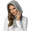 Vivisence Invernale Cappuccio Da Donna Elegante Con Scaldacollo Balaclava Integrato Realizzato In Filato Morbido E Caldo Con Coulisse Regolabile Perfetto Per L'inverno 7097, Grigio Chiaro,Taglia Unica