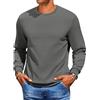 COOFANDY Felpa da Uomo Basic Felpe A Maniche Lunghe Pullover con Scollo Rotondo Felpe Casual Maglione A Coste Maglione A Tinta Unita da Uomo Grigio Scuro S