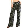 EXCHIC Donne Gamba Dritta Sciolto Boho Yoga Pantaloni Casual Elastico Vita Pantaloni con Tasche(XXL, Series 2#2)