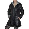 Fantasy Giacca Lunga 100gr. Leggero Mezze Stagioni Trapuntino Donna Taglia Comoda (Nero, 46 IT)