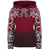 Black Premium by EMP Donna Maglia con Cappuccio Rossa con Stampa celtica M