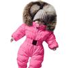 Fannyfuny Tuta Da Sci Intera Bambina Manica Lunga Fleece Outfits Tuta Termica Neonato Tuta Da Sci Per Bambina Set Con Cappuccio Tuta Imbottita Neonata Snowsuit Unisex 0-24 Mesi