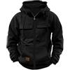 Meaunzyl Felpa Uomo con Cappuccio E Zip con Tasche Laterali Cotone Leggera Felpe da Lavoro Abbigliamento Felpa Tinta Unita Autunno Inverno Maniche Lunghe Cardigan Felpa Uomo con Zip