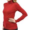 JESSY ZOE Pullover Maglione con Collo Alto Dolcevita da Donna Autuno Inverno 6009 Rosso