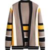 Generisch Cardigan da uomo, con blocco dei colori, vestibilità rilassata, morbido e leggero, classico, slim fit, maglione invernale a maglia, giallo., 4XL