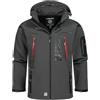 Geographical Norway Techno Men - Giacca Cappuccio Softshell Impermeabile Uomo - Giacca Vento Tattica Da Esterno - Escursionismo Sci Autunno Inverno Primavera