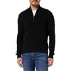 United Colors of Benetton Maglia Coreana M/L 1002u500r, Maglione Cardigan Uomo, Nero 100, L