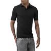 RED BRIDGE Redbridge by Tarz Cool Polo da uomo a maglia con bottoni a maniche corte, look retrò estivo, Nero , XL