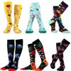WeciBor 6 Paires Calze al Ginocchio Colorate Divertenti da Donna in Cotone Calzettoni Novità Motivo