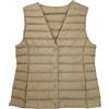 Masrin Gilet trapuntato da donna Gilet di transizione leggero Senza maniche Scollo a V Gilet in piuma Tinta unita Gilet trapuntato Autunno Inverno Gilet basic Taglie forti Gilet da corsa Gilet
