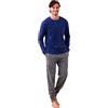 Noidinotte; more than pyjamas Noidinotte - Pigiama Punto Milano Rigato. - XL Blu