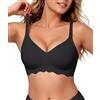 HORISUN Reggiseno senza ferretto da donna, senza cuciture, 3D Jelly Strip, push-up con forte tenuta, anti-ascelle, ideale per dormire, yoga e vita quotidiana