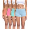 wirarpa Mutande Boxer Donna Culotte a Pantaloncino Cotone Shorts Intimo con Cavallo Cotone Pacco da 4