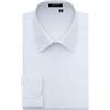HISDERN Camicia da uomo a maniche lunghe, con bottoni, per il tempo libero da uomo, a contrasto interno, formale, affari, smoking, camicia da sposa