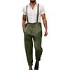 Generic Salopette da uomo con bretelle e bretelle estive casual vintage cintura adjujstable salopette da lavoro pagliaccetto tuta lunga con tasche