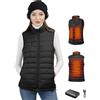 Loowoko Gilet riscaldato Donna con batteria 10000mAh, giubbotto riscaldato leggero 3 livelli di calore + 4 zone di riscaldamento, Per lavoro all'aperto, ciclismo, moto e sci