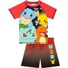 Pokémon Costume Piscina Bambino, Costume da Bagno Bulbasaur, Charmander E Pikachu, Costumi Mare Bambino 2 Pezzi, Rosso 7-8 Anni