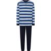 El Búho Nocturno Pigiama Uomo Cotone Lungo Leggero - 100% o Mistura - Intero Manica Lunga Maglia Righe Tasche - Set Due Pezzi Notte Casa Autunno Mezza Stagione