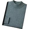 Vsadsau Pullover maglione da uomo in 100% cashmere con collo alto maglione business casual a maniche lunghe, Turchese, XL