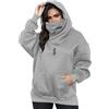 Covisoty Donna Felpa con Cappuccio Pile con Sciarpa Cotone Morbido Pullover | Oversize Hoodie Casual Autunno Inverno Vestiti