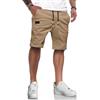 LIUPMWE Pantaloncini Uomo Estivi Casual Pantaloni Corti Uomo Cotone Sportivi con Tasche S-XXL,Marrone-03,XL