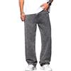 Zewool Jeans da uomo con taglio largo, Y2K, pantaloni da skater, con gamba dritta, Hip-Hop Streetwear, B15 grigio, XL