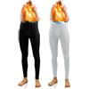 sesto senso Calzamaglia Lunga Uomo Cotone 2 Pack Biancheria Intima Pantaloni Termici Funzionali (XL, Nero/Bianco)
