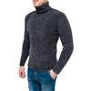 Evoga Pullover Dolcevita Uomo a Collo Alto Maglione Invernale in ciniglia