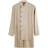 Generic Abaya Dubai, tunica da uomo, caftano, fresco, Jilbab, musulmano, abbigliamento da preghiera da uomo, abbigliamento islamico, thobe marocchino, afgano, abito di lino plissettato, cachi, XXXL