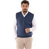 Ciabalù Gilet Uomo Elegante Invernale in Lana Pullover Senza Maniche Scollo a V Made in Italy