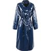 Mnjyihy Giacca Lunga Da Donna In Pelle PU Casual Trench In Ecopelle Riflettente Sottile Doppio Petto Lucido Riflettente