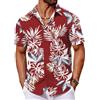 COOFANDY Camicia A Maniche Corte da Uomo Camicia Hawaiana Camicia Estiva Tropicale Leggere Camicia Floreale con Bottoni Camicia da Spiaggia