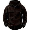 Meaunzyl Felpa Uomo con Cappuccio E Zip con Tasche Laterali Cotone Leggera Felpe da Lavoro Abbigliamento Felpa Tinta Unita Autunno Inverno Maniche Lunghe Cardigan Felpa Uomo con Zip