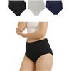 mimosso Mutande da donna in cotone biologico, traspiranti, confezione da 6 pezzi, senza elastico in vita (taglie S - XXL)