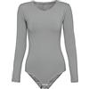 Evoni - Body da donna a maniche lunghe