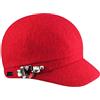 Betmar Rhinestone cap Berretto, Rosso-Rosso, Taglia Unica Donna