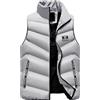 Gefomuofe Gilet trapuntato da uomo leggero imbottito ibrido gilet sportivi senza maniche giacca gilet gilet sportivo con colletto alla coreana gilet outdoor con tasche gilet funzionale outdoor senza maniche