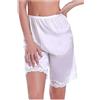 Betrodi Mutandine in raso di seta per donna a mezza vita con orlo in pizzo, culottes, shorts, vita elastica, petticoat francese, sottoveste in seta, coquette, sotto il vestito, L